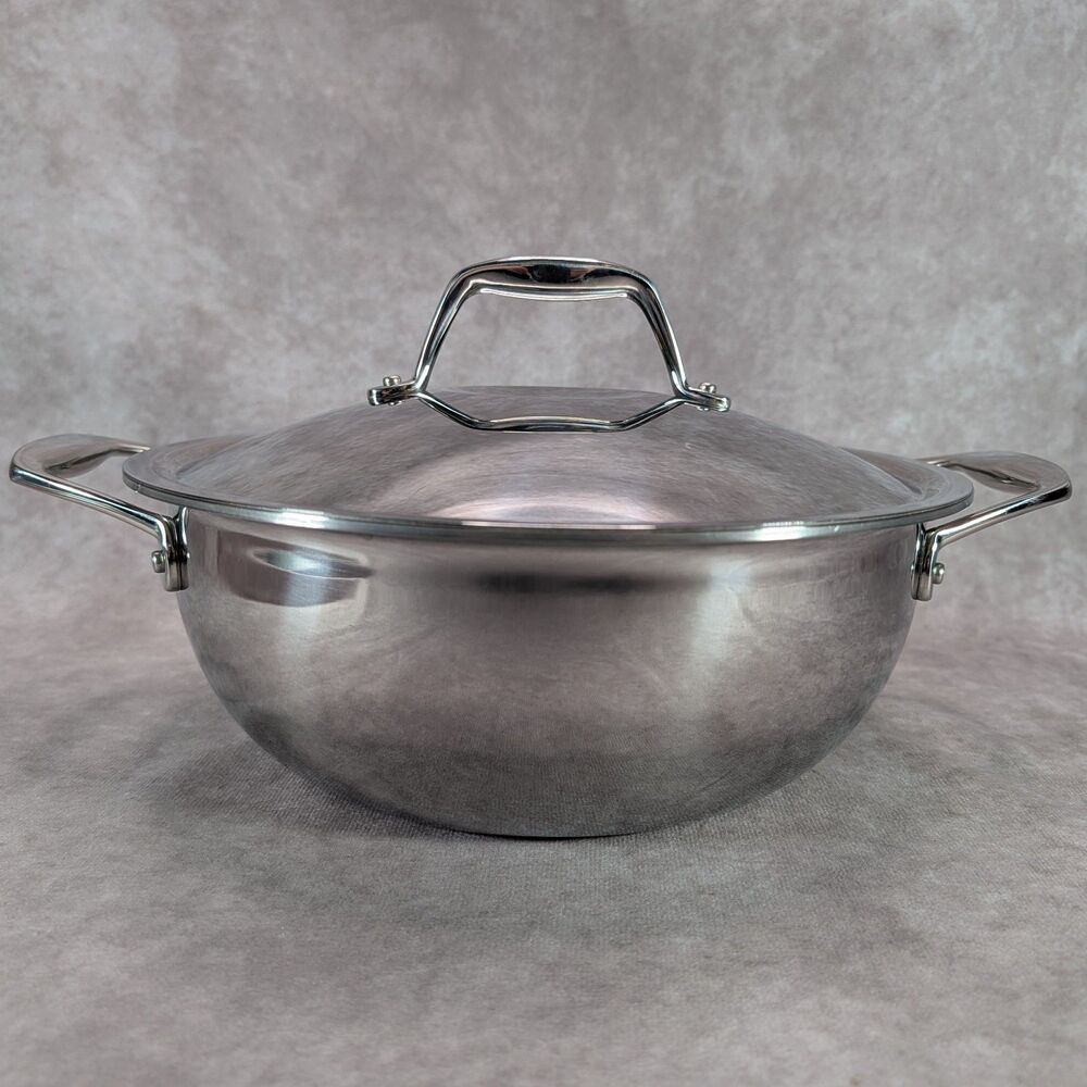 Tramontina 4 qt Tri-Ply Clad Stainless Steel Universal Pan & Lid Induction 82116